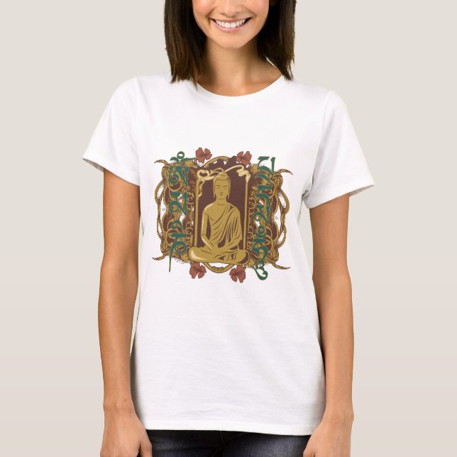 Camiseta Mantra de Buda del vintage (Anverso)