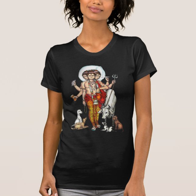 Camiseta Mantra de Dattatreya/de Guru de las mujeres (Anverso)