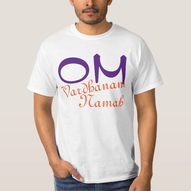 Camiseta Mantra: OM Vardhanam Namah (Anverso)