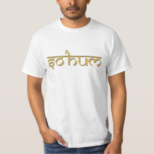 Camiseta Mantra SO HUM - salpicaduras de oro + tus ideas