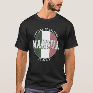Camiseta Mantua Italia, bandera italiana vintage
