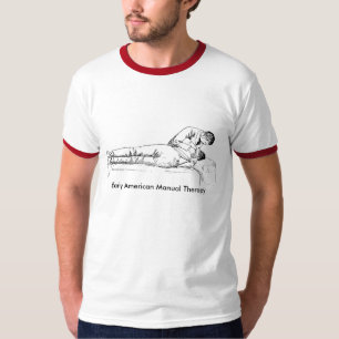 Camiseta manual americana temprana de la terapia
