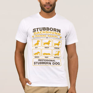 Camiseta Manual de Entrenamiento de Dachshund Terco Arte Re