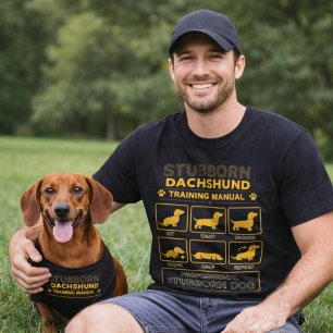 Camiseta Manual de Entrenamiento de Dachshund Terco Arte Re