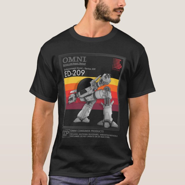 Camiseta manual de reparación y servicio ED-209 (Anverso)