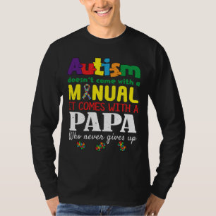 Camiseta Manual Papa rompe el autismo especial Conciencia