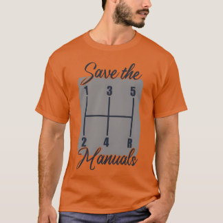 Camiseta Manuales de coches manuales de Savehe regalo amigo