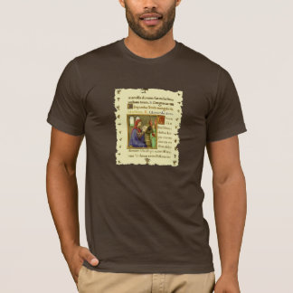 Camiseta Manuscrito medieval del libro de horas