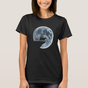Camiseta Manx Cat Halloween Disstume de la silueta lunar