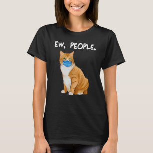 Camiseta Manx Ew People Gracioso gato con máscara facial