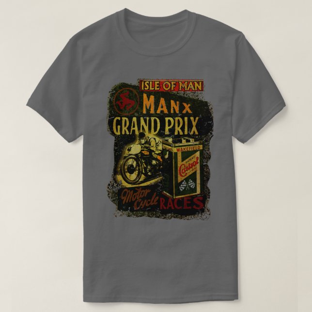 Camiseta Manx Motocicleta Races Isle Of Man tt (Diseño del anverso)