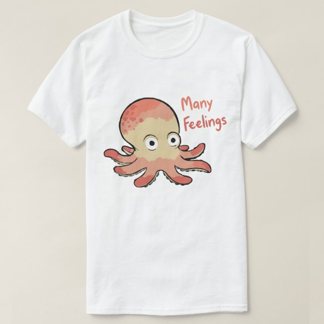Camiseta Many Feelings Octopus (Diseño del anverso)