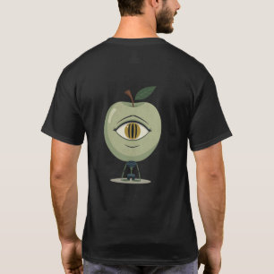 Camiseta Manzana Alien - Arte de Personaje de Fruta Lindo y