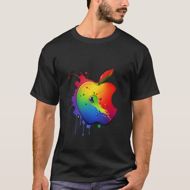 Camiseta Manzana colorida (Anverso)