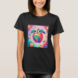 Camiseta manzana colorida