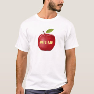 Camiseta Manzana con texto editable 'morderme'