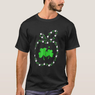 Camiseta Manzana Con Tréboles Maestro Feliz Día De San Patr
