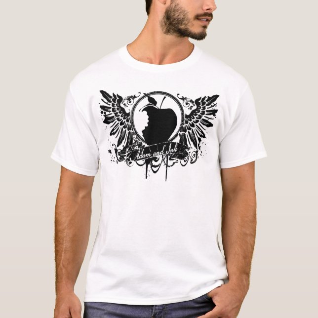 Camiseta Manzana de ADÁN y de la TINTA con las alas (Anverso)