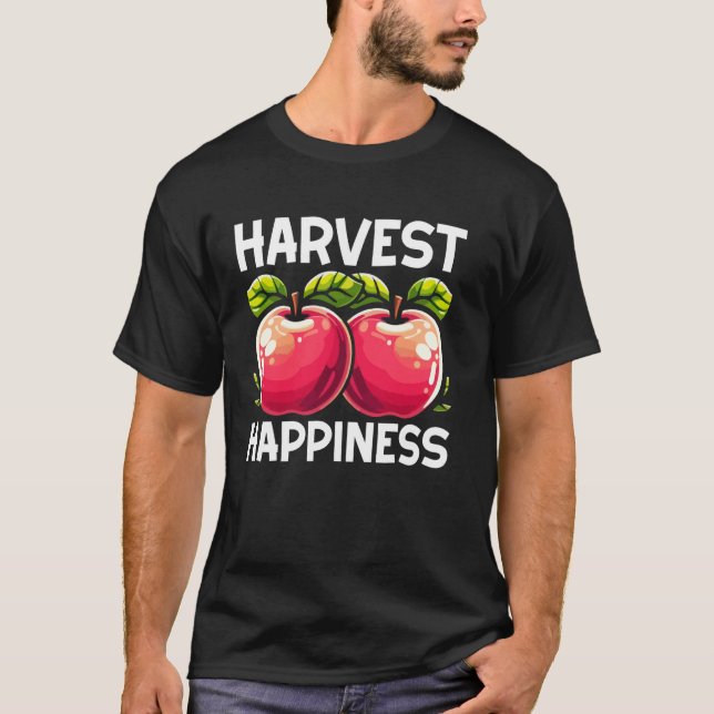 Camiseta Manzana de cosecha feliz (Anverso)