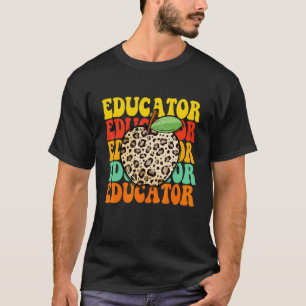 Camiseta Manzana de Leopardo Educador Agradecimiento a los 
