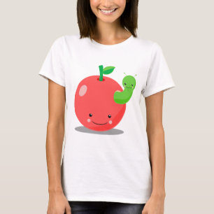 Camiseta manzana del kawaii