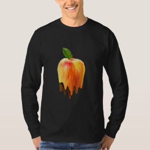 Camiseta Manzana Derretida Arte Digital Fruta Alucinante