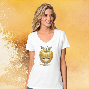 Camiseta manzana dorada enojada en la miel