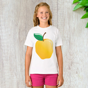 Camiseta Manzana Dorada Fruta Amarilla Brillante
