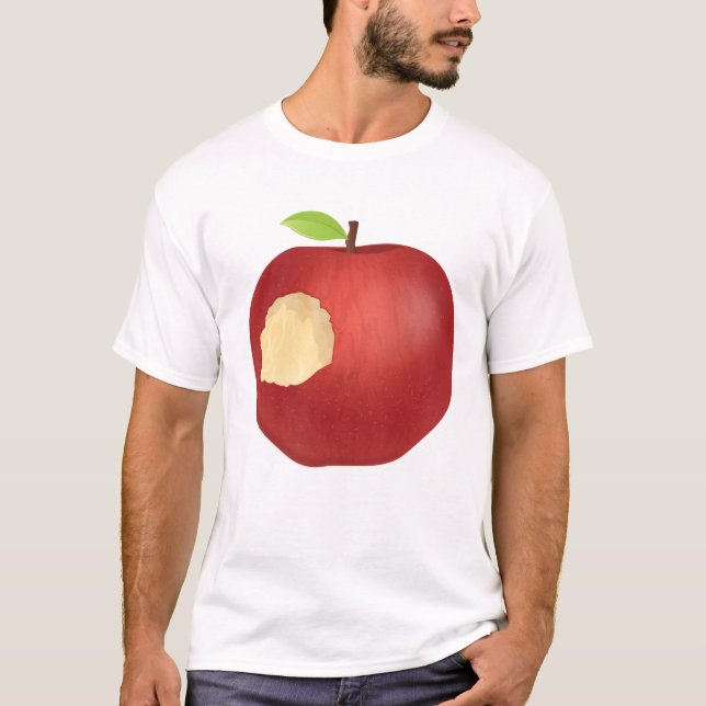 Camiseta manzana mordida roja (Anverso)