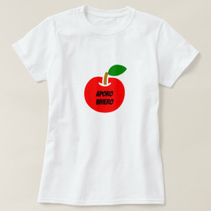 Camiseta manzana roja en maorí - aporo whero