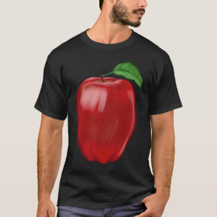 Camiseta Manzana Roja Fruta Dulce Crujiente Ropa de jardin