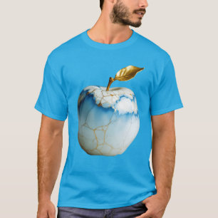 Camiseta Manzana tonos azules fantasia linda