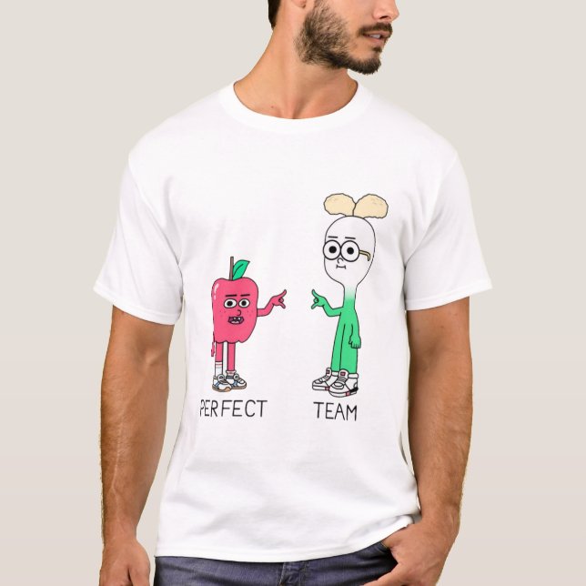 Camiseta manzana y cebolla (Anverso)