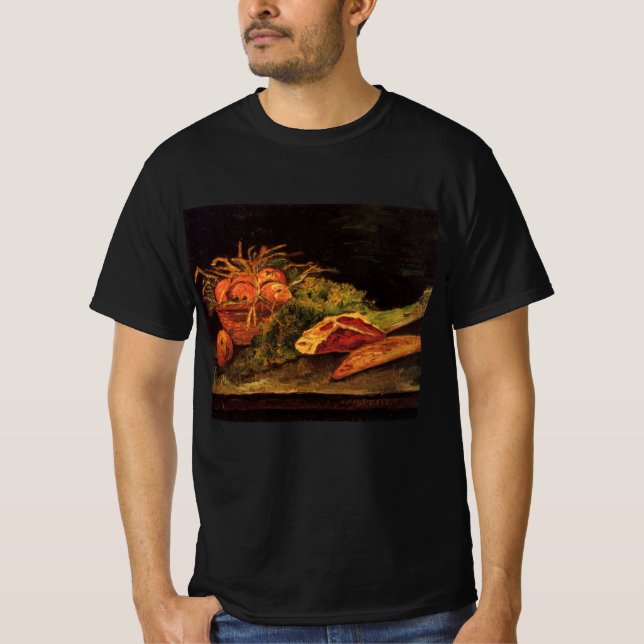 Camiseta Manzanas, carne y un rollo de Vincent van Gogh (Anverso)