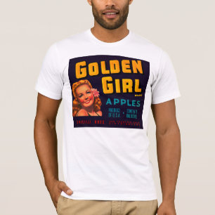 Camiseta Manzanas Chicas doradas