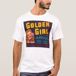 Camiseta Manzanas Chicas doradas