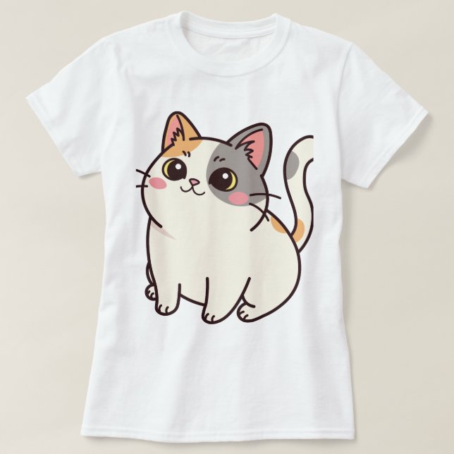 Camiseta Manzanas de gato de cualidad y adorable (Diseño del anverso)