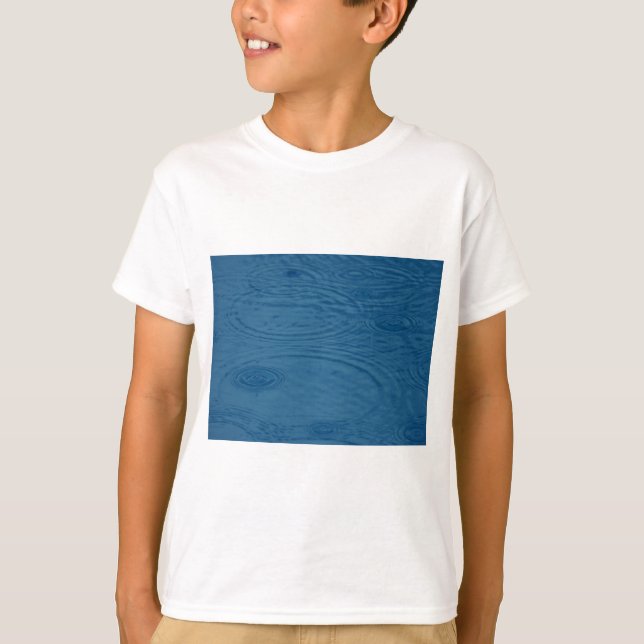 Camiseta Manzanas de lluvia (Olas de agua azul) (Anverso)