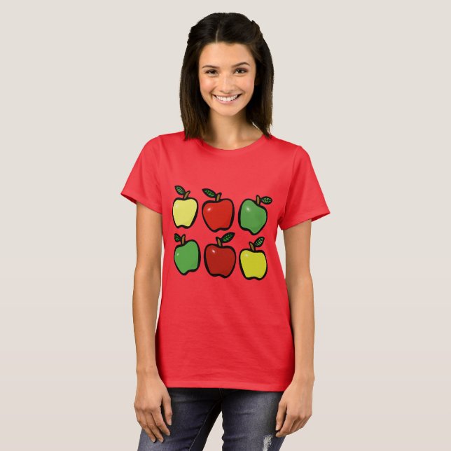 Camiseta Manzanas Divertidas (Anverso completo)