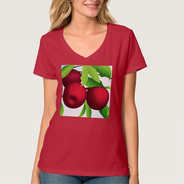 Camiseta "Manzanas en una rama" (Anverso)