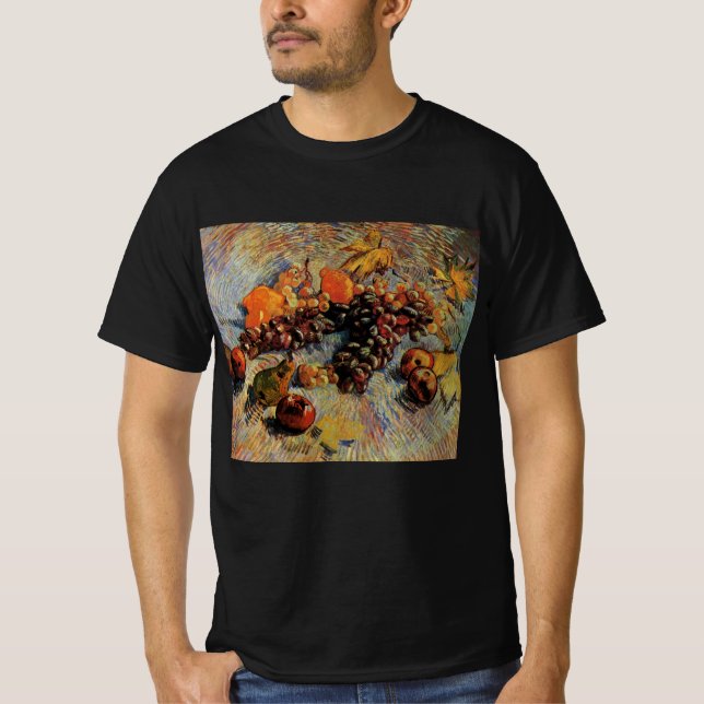 Camiseta Manzanas, Peras, Limones, Uvas por Vincent van Gog (Anverso)