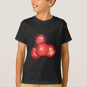 Camiseta Manzanas rojas dulces y cristales - Impresión de f