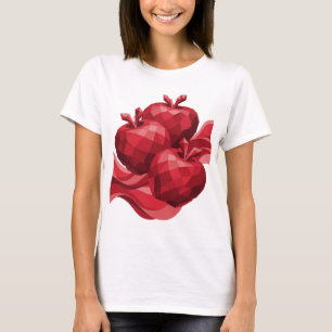 Camiseta Manzanas Rojas Geniales Diseño Moderno