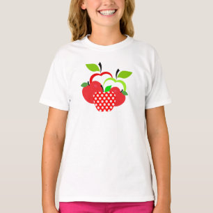 Camiseta Manzanas rojas y verdes