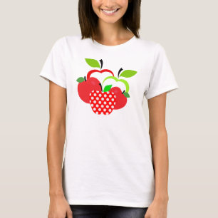 Camiseta Manzanas rojas y verdes