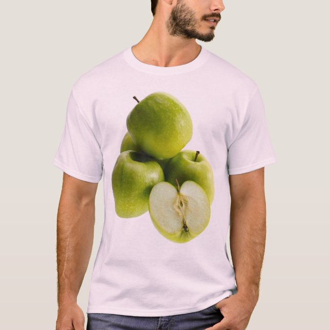 Camiseta "Manzanas verdes" Foto Cute. Comprar ahora (Anverso)