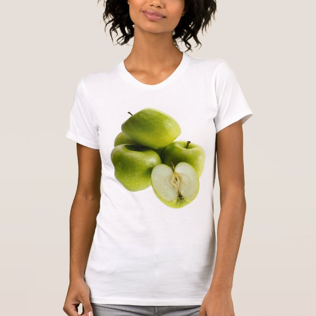 Camiseta "Manzanas verdes" Foto Cute. Comprar ahora (Anverso)