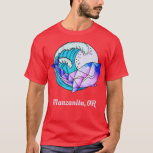 Camiseta Manzanita O Asesino de pintura geométrica japonés