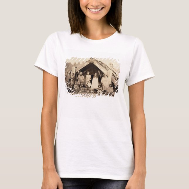 Camiseta Maori Family, Nueva Zelandia, c.1880 (huella de al (Anverso)