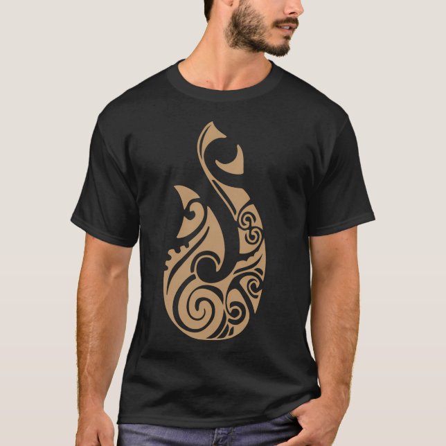 Camiseta Maori Hei Matau Fishhook Tattoo Gift Idea (Anverso)
